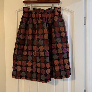 Vintage Look Graphic Print Skirt